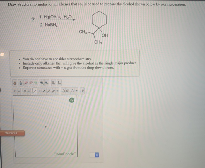 Solved Draw Structural Formulas For All Alkenes That Could 