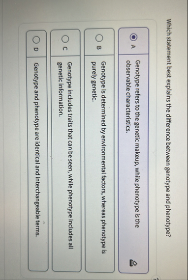 Solved Which statement best explains the difference between | Chegg.com