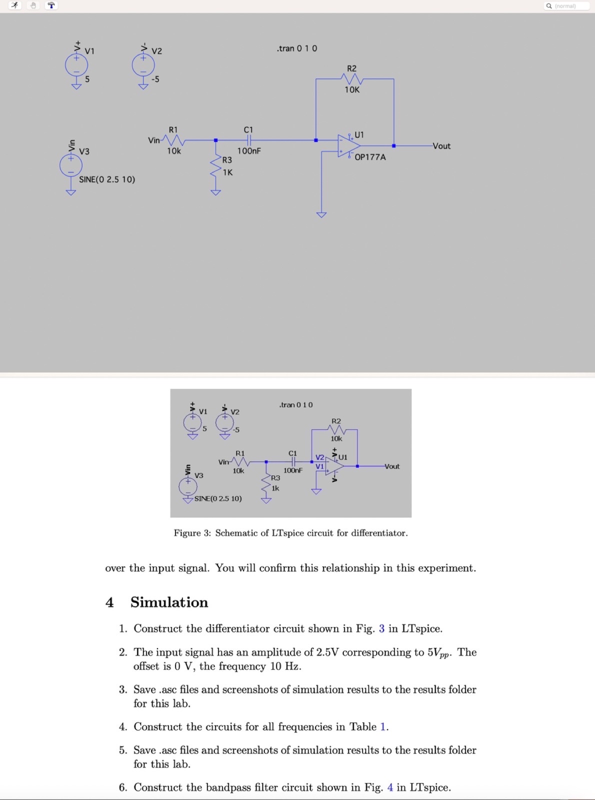 Solved Figure 3: Schematic of LTspice circuit for | Chegg.com