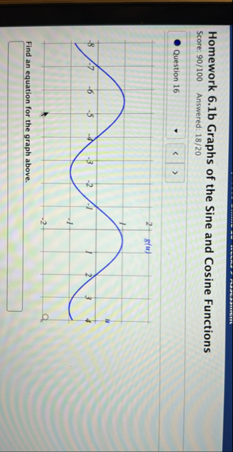 Homework 6.1b Graphs of the Sine and Cosine | Chegg.com
