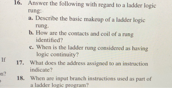 when are input branch instructions used as part of a ladder logic program? when are input branch instructions used as part of a ladder logic program?