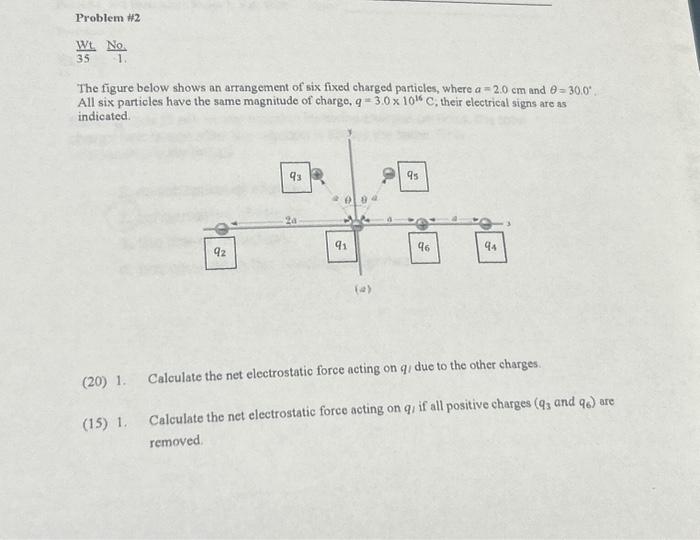 Solved Problem \#2 35Wt1No The figure below shows an | Chegg.com