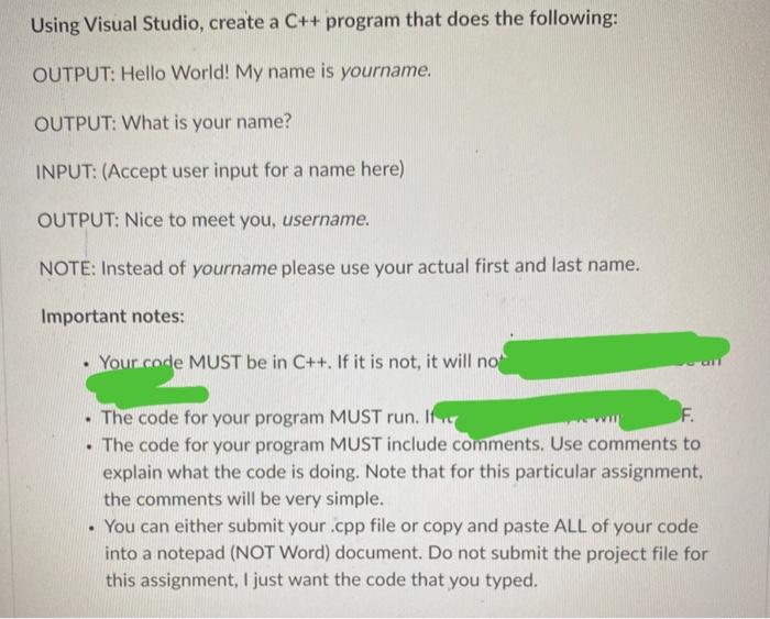 Solved Using Visual Studio Create A C Program That Does Chegg Com