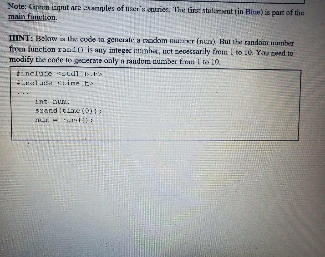 Solved Program description: The program requires the use of | Chegg.com