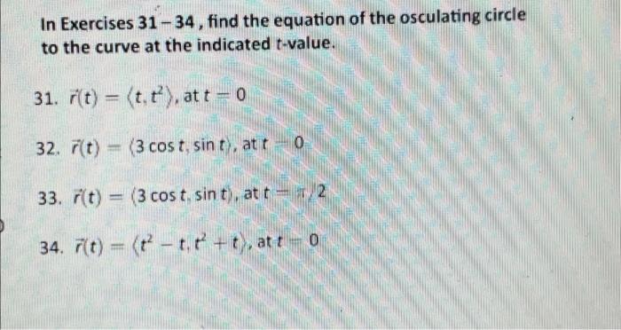 Solved In Exercises 31 - 34, find the equation of the | Chegg.com