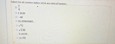 Select the all numbers below which are | Chegg.com