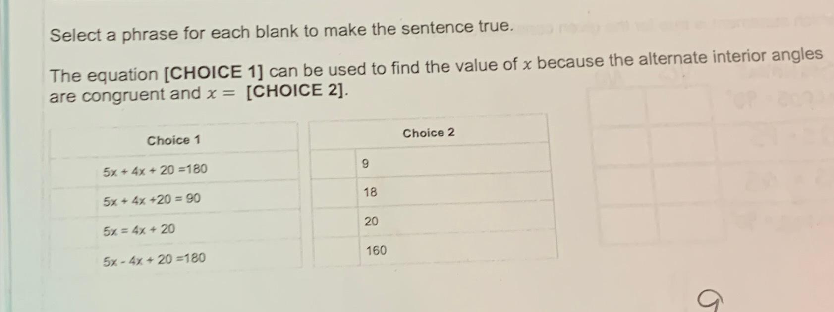 Solved Select a phrase for each blank to make the sentence | Chegg.com
