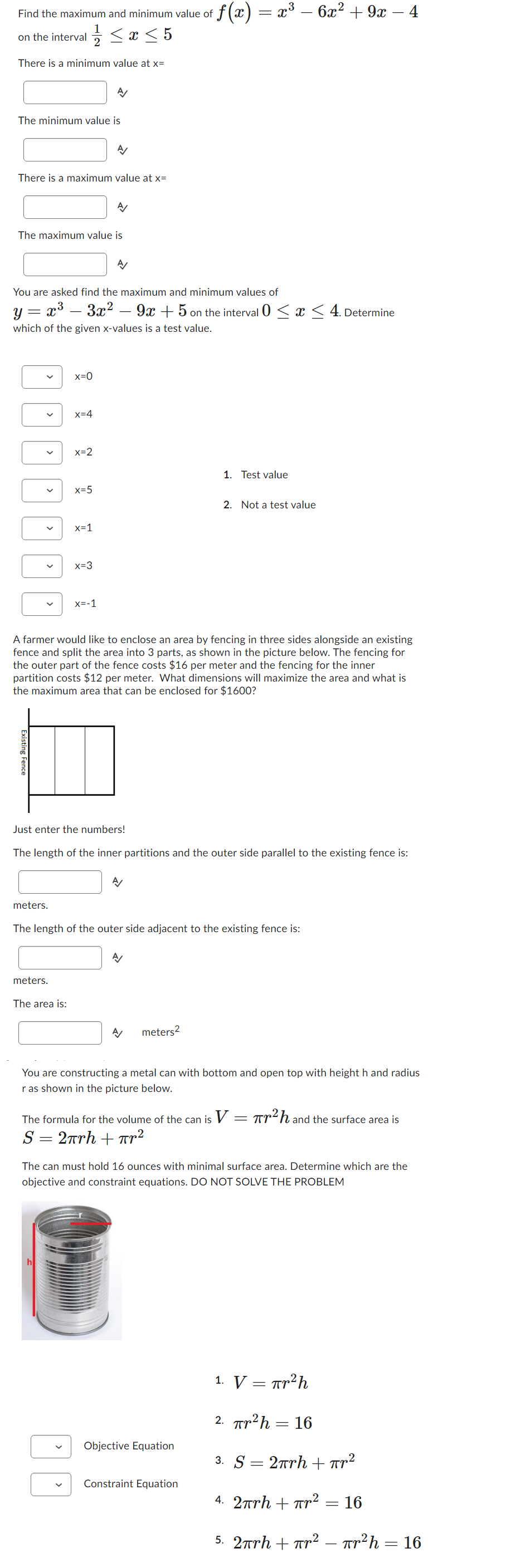 Solved Find the maximum and minimum value of | Chegg.com