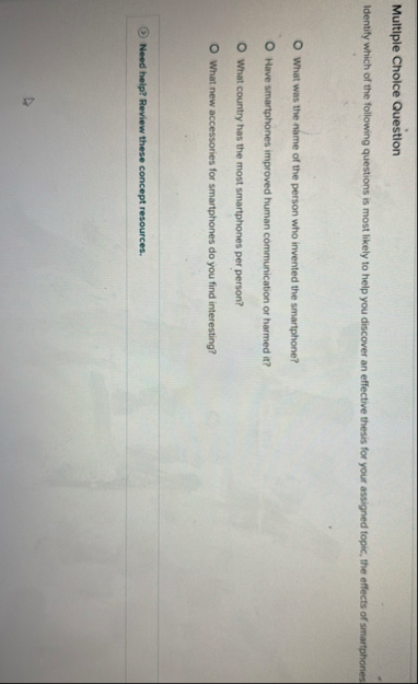 Solved Multiple Choice QuestionIdentify which of the | Chegg.com