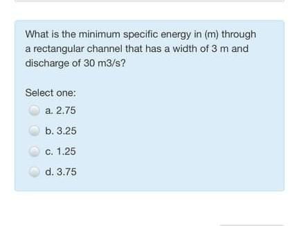 Solved A rectangular channel of 5 m width carries water at | Chegg.com