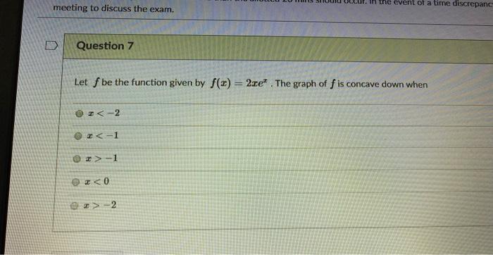 Solved The graph of the function f is shown below. For which | Chegg.com