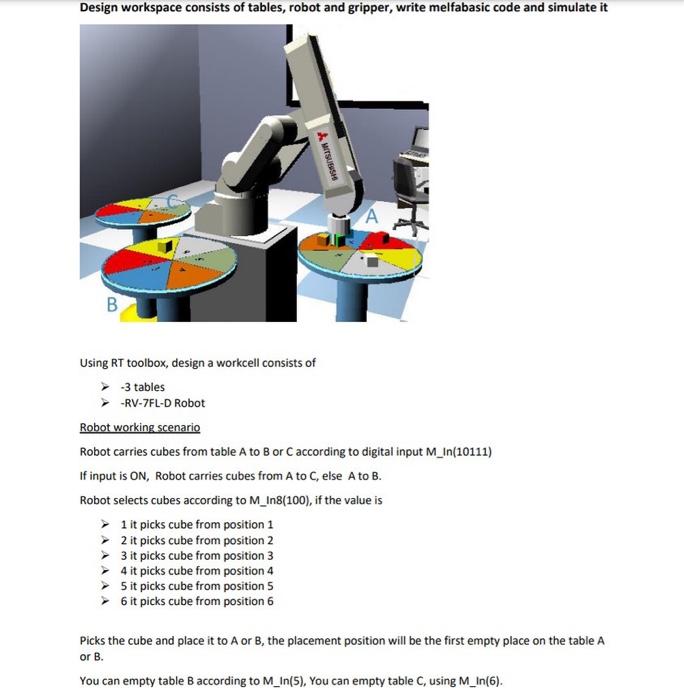 Solved Using RT toolbox, design a workcell consists of -3 | Chegg.com