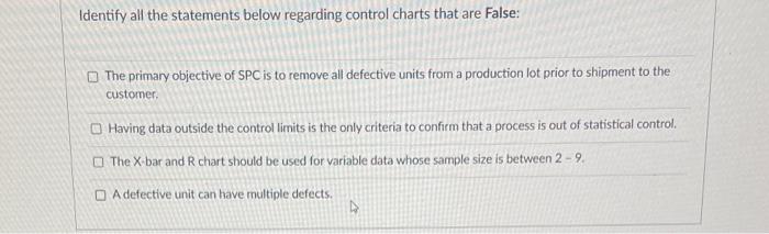 Solved Identify all the statements below regarding control | Chegg.com