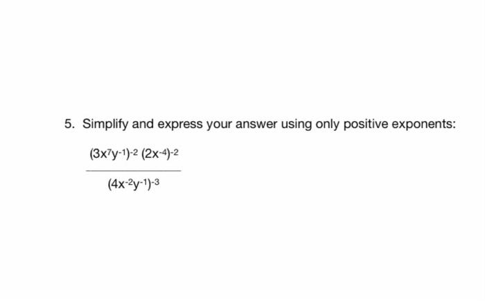 Solved 5. Simplify and express your answer using only | Chegg.com