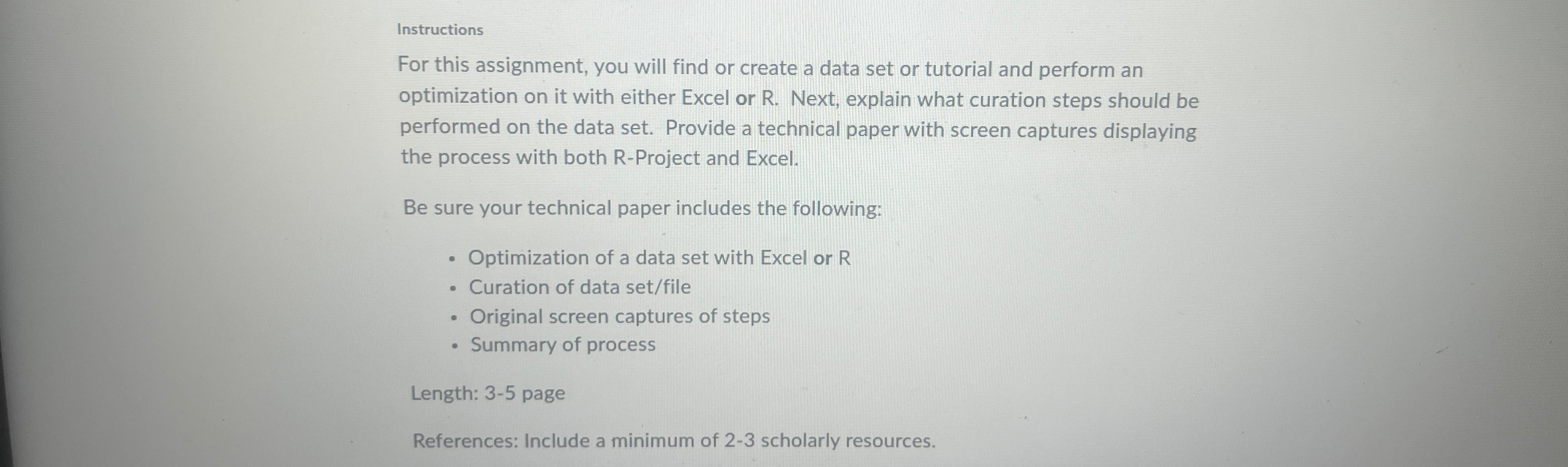 Solved InstructionsFor this assignment, you will find or | Chegg.com
