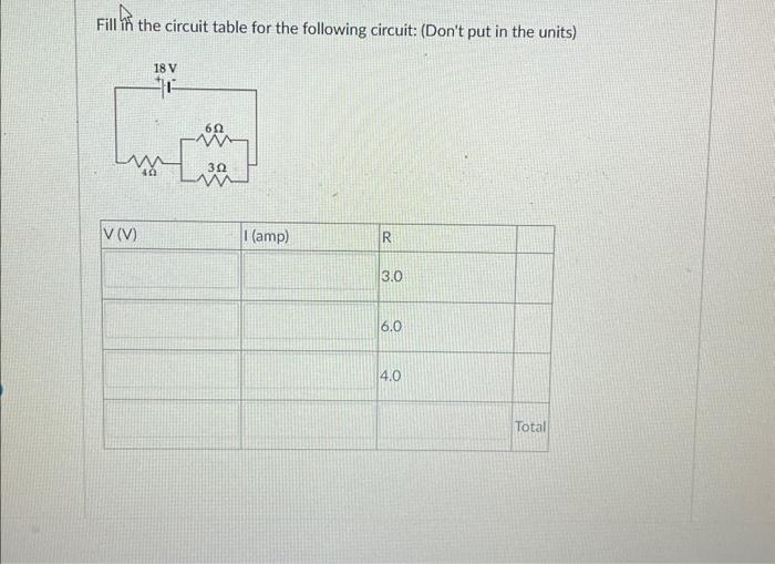 Solved Fill In The Circuit Table For The Following Circuit: | Chegg.com