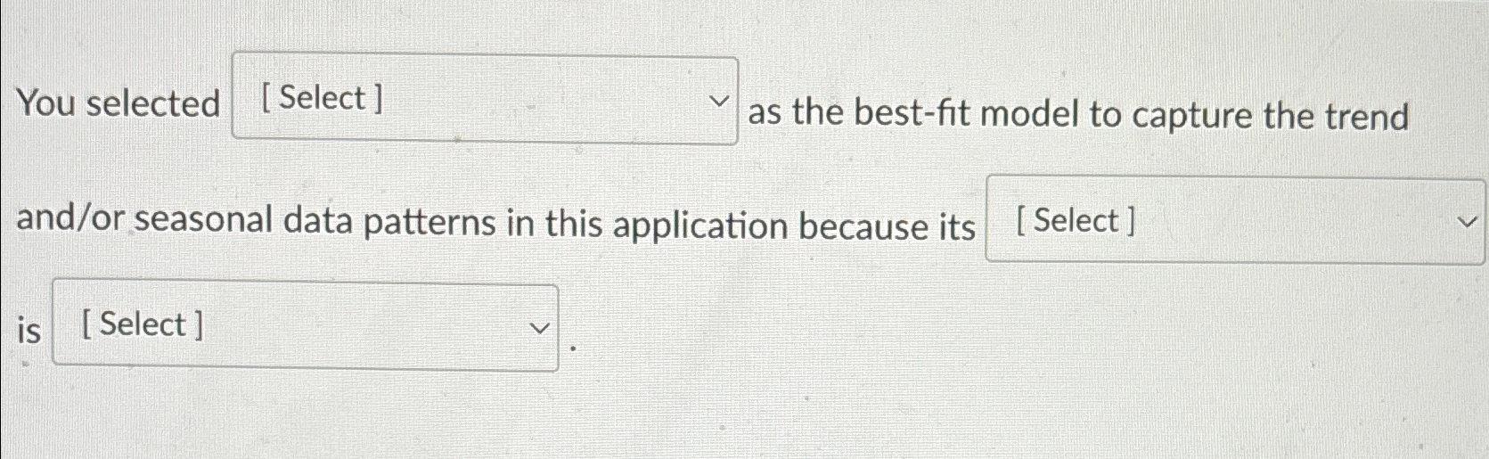 Solved You selectec is the best-fit model to capture the | Chegg.com