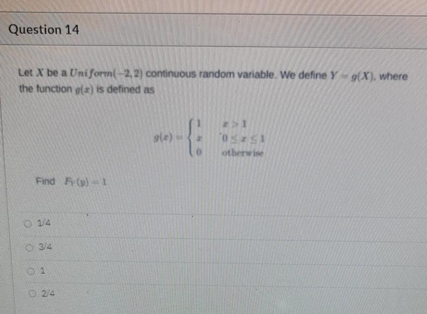 Solved Question 13 1.5 pts Let X be a random variable with | Chegg.com