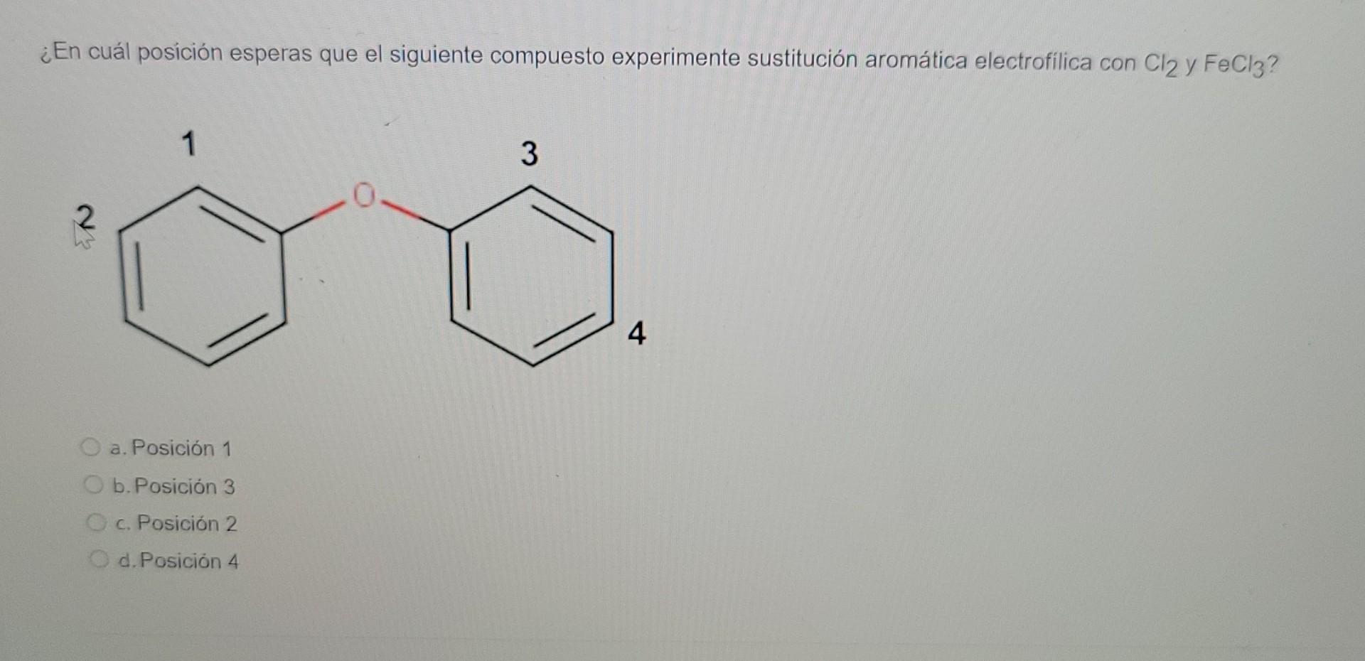 Solved At what position do you expect the following compound | Chegg.com