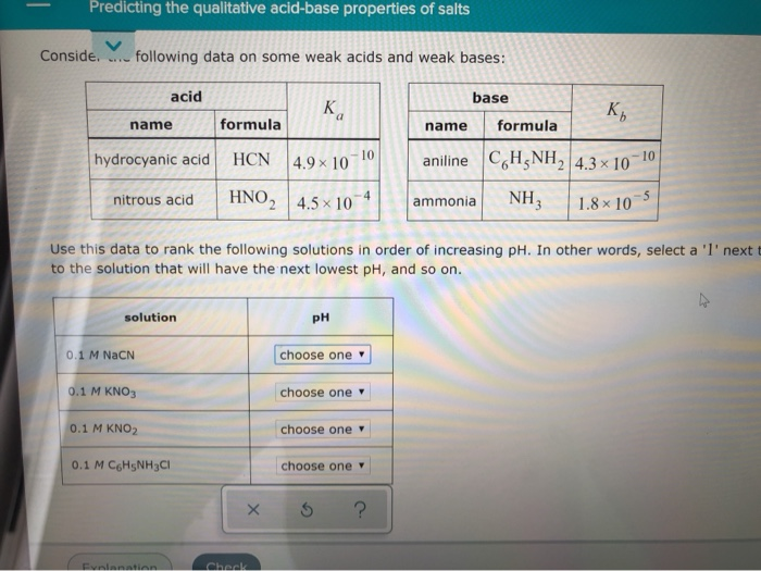 Solved Predicting The Qualitative Acid-base Properties Of | Chegg.com