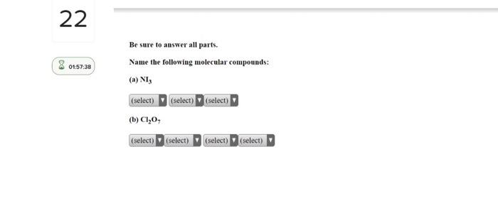 Solved Be sure to answer all parts. Give the values of n and | Chegg.com