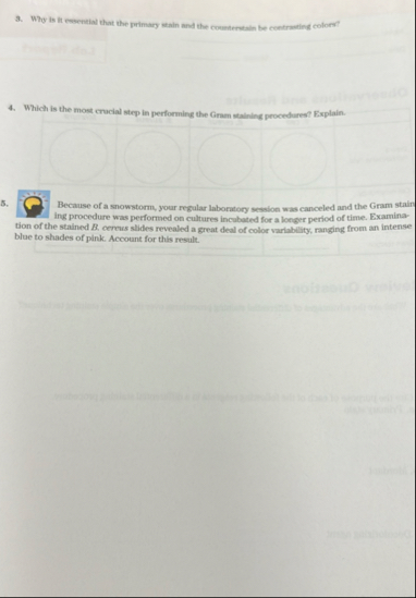 Solved Why is it evential that the primary stain and the | Chegg.com