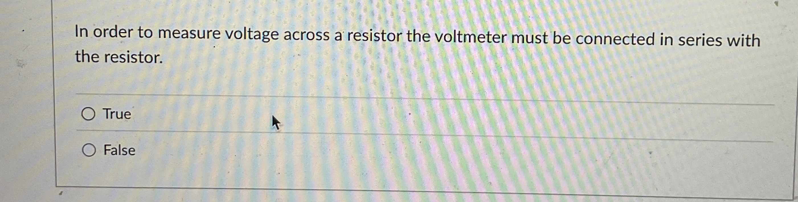 Solved In order to measure voltage across a resistor the