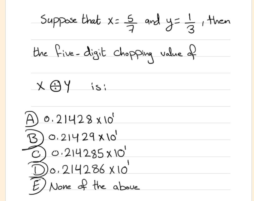 Suppose That X S And Y 1 3 Then The Five Digit Chegg Com