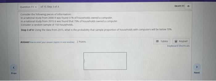 Consider the following pleces of information?
in a national study from 2000 it was found 51 h of households owned a computer,