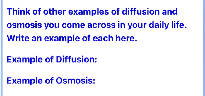 osmosis examples in real life