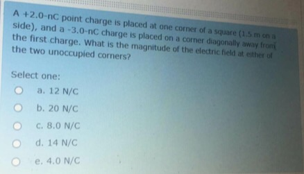 Solved A +2.0-nc point charge is placed at one corner of a | Chegg.com