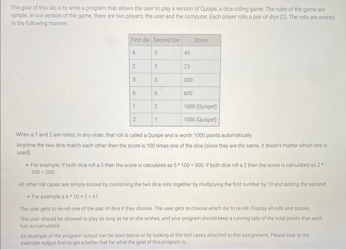 Solved The goal of this lab is to write a program that | Chegg.com