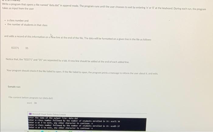 Solved Write a program that opens a file named "data.dat in | Chegg.com
