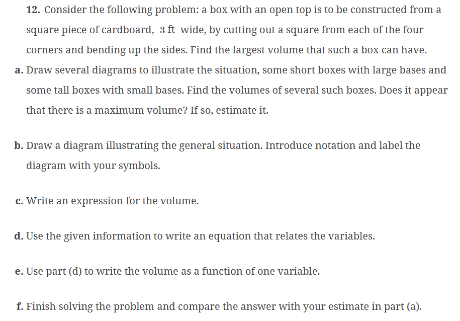 Solved Consider the following problem: a box with an open | Chegg.com