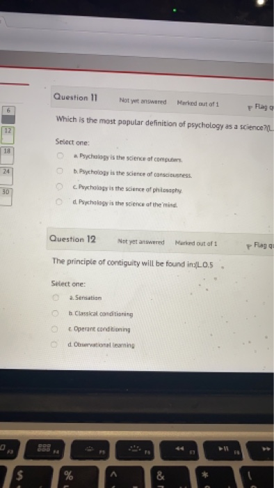 Solved Question 11 Not Yet Answered Marked Out Of 1 6 P F Chegg Com