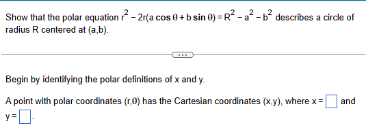 Solved Show that the polar equation | Chegg.com