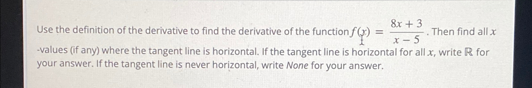 Solved Use the definition of the derivative to find the | Chegg.com