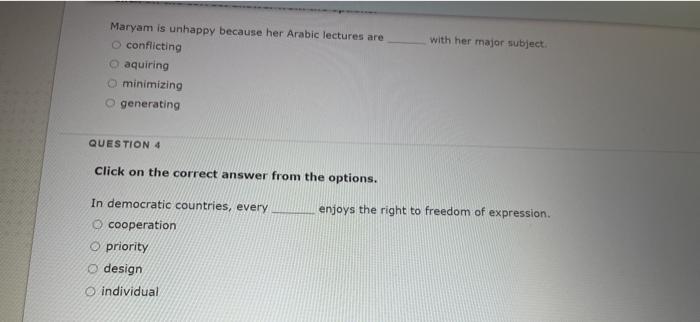 Solved Opions Sheikha Her Sister To An International Chegg Com