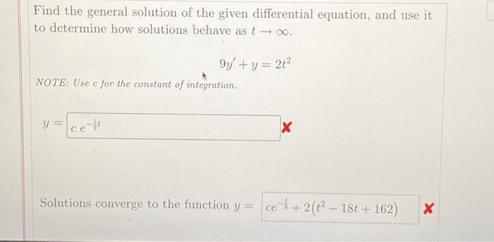 Solved Find the general solution of the given differential | Chegg.com