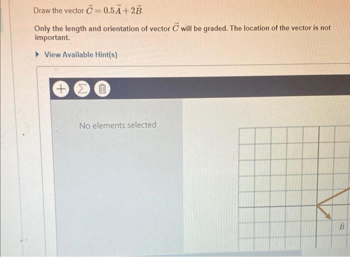 Draw the vector C =0.5A+2B Only the length and | Chegg.com