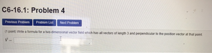Solved C6-16.1: Problem 4 Previous Problem Problem List Next | Chegg.com