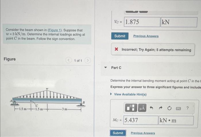 Solved Consider the beam shown in (Figure 1). Suppose that | Chegg.com