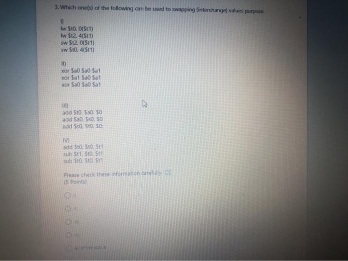 Solved 3. Which one(s) of the following can be used to | Chegg.com