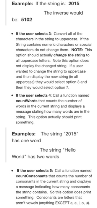 Solved String Processing Program - Based on Chapter 14 | Chegg.com