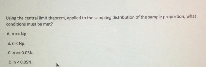 Solved Using The Central Limit Theorem Applied To The Chegg Com