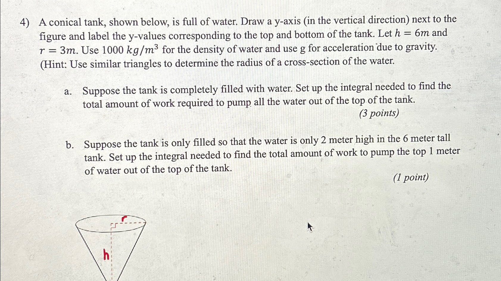 calc 2 tank problems