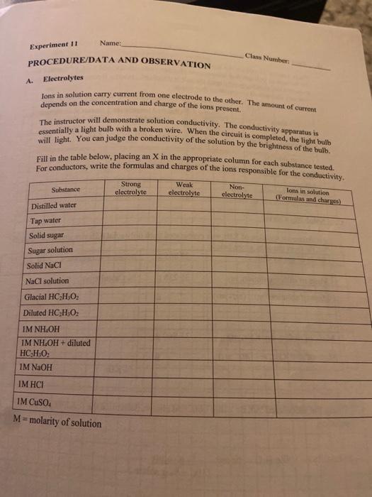 Solved CHM 130LL Experiment 11 None PRE-LAB QUESTIONS 1. | Chegg.com