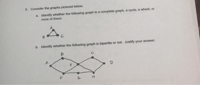 Solved 8. For the following question, let G = the graph from | Chegg.com