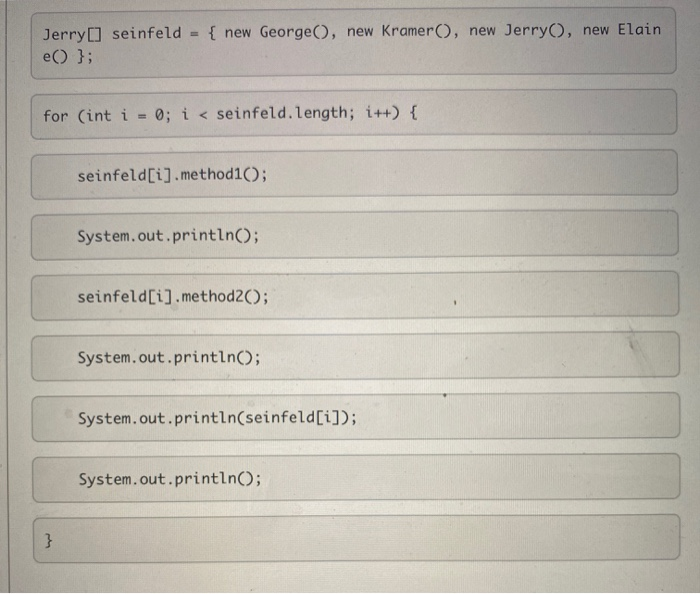 Assume that the following classes have been defined: | Chegg.com