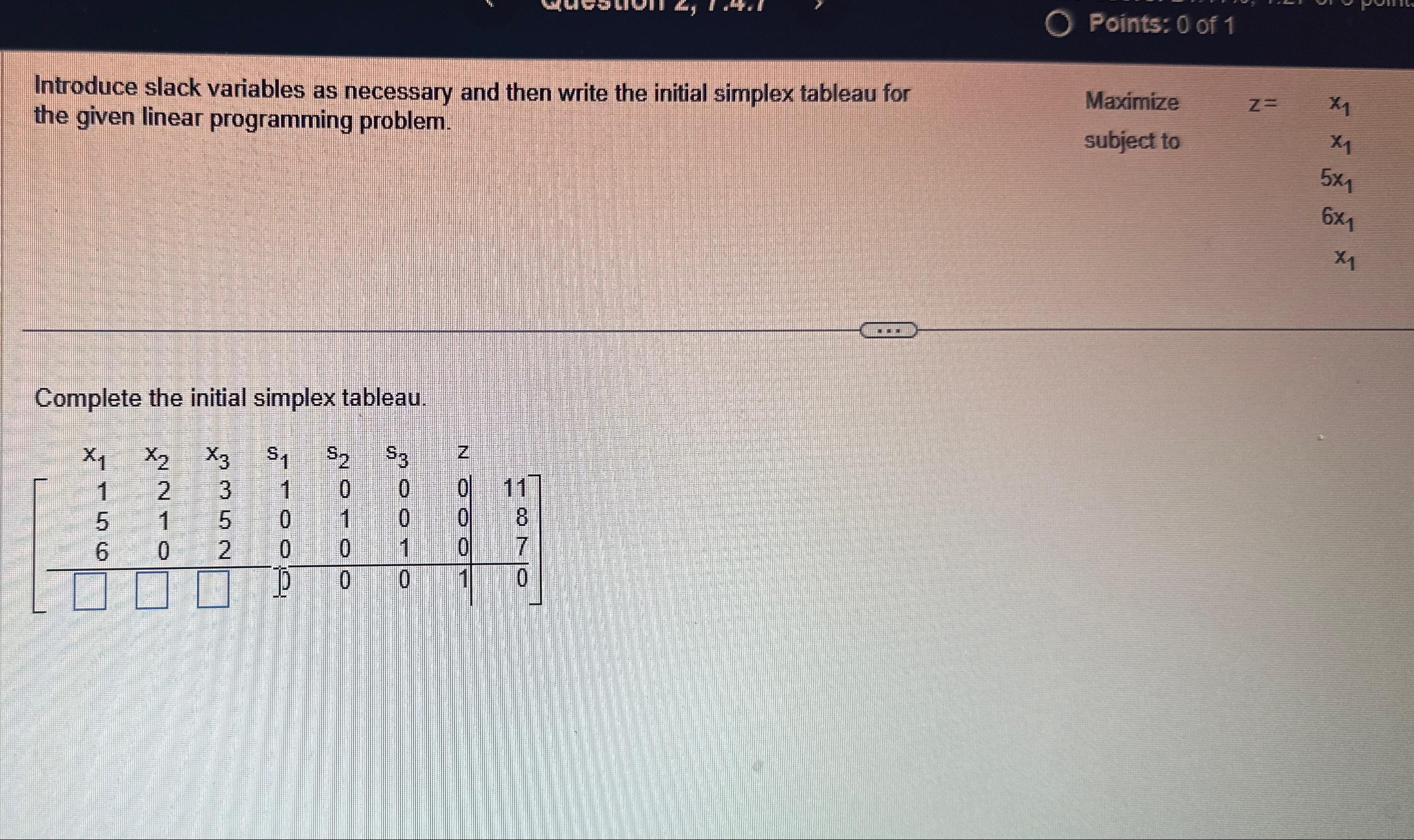 Introduce slack variables as necessary and then write | Chegg.com